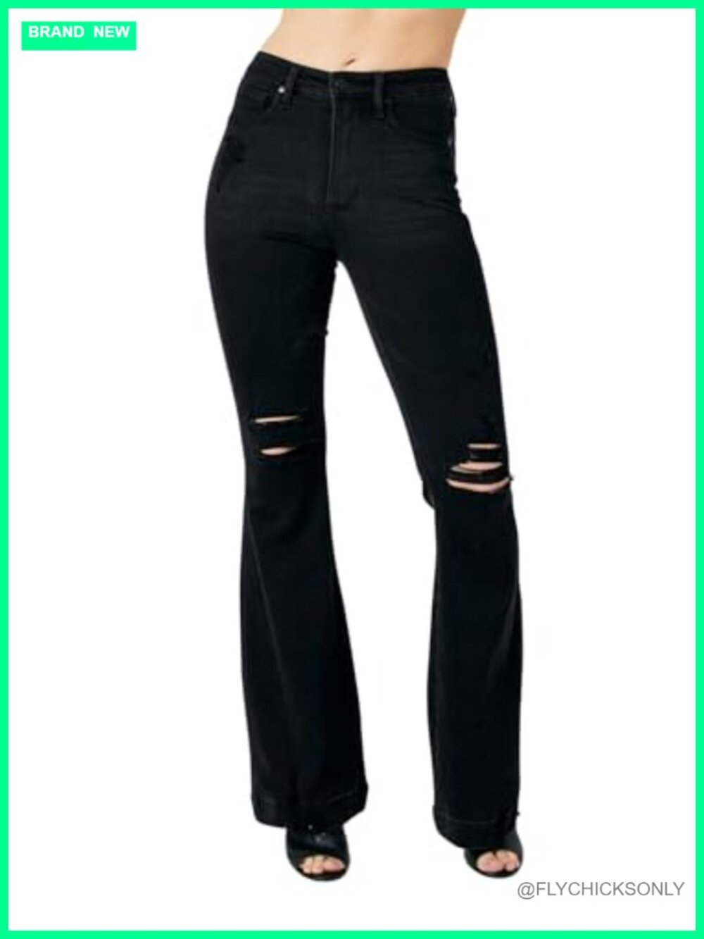 Judy Blue High Waist Tummy Control Destroyed Flare Jeans